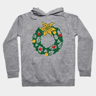 round christmas wreath Hoodie